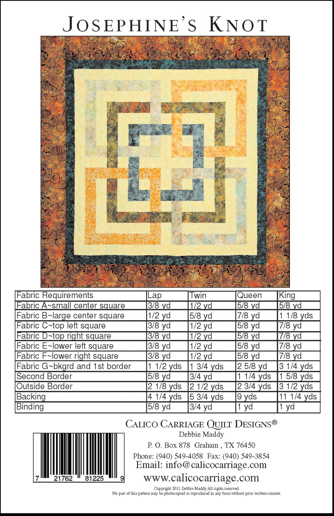 Josephine’s Knot Download Pattern Debbie Maddy